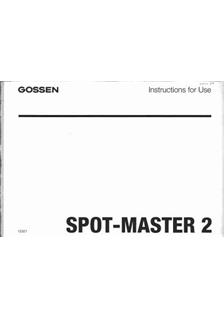 Gossen Spot-Master manual. Camera Instructions.